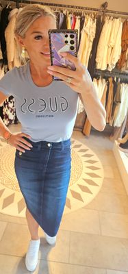 Guess - Strass T shirt - Blauw