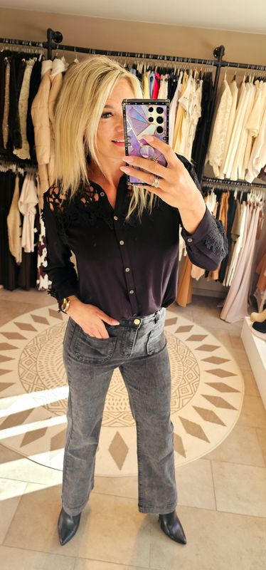 FOLYROSE - wide leg - grijs