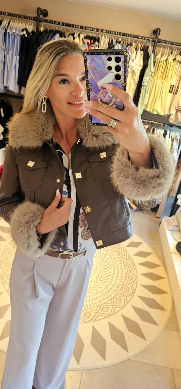 Lederlook jas - Frauke