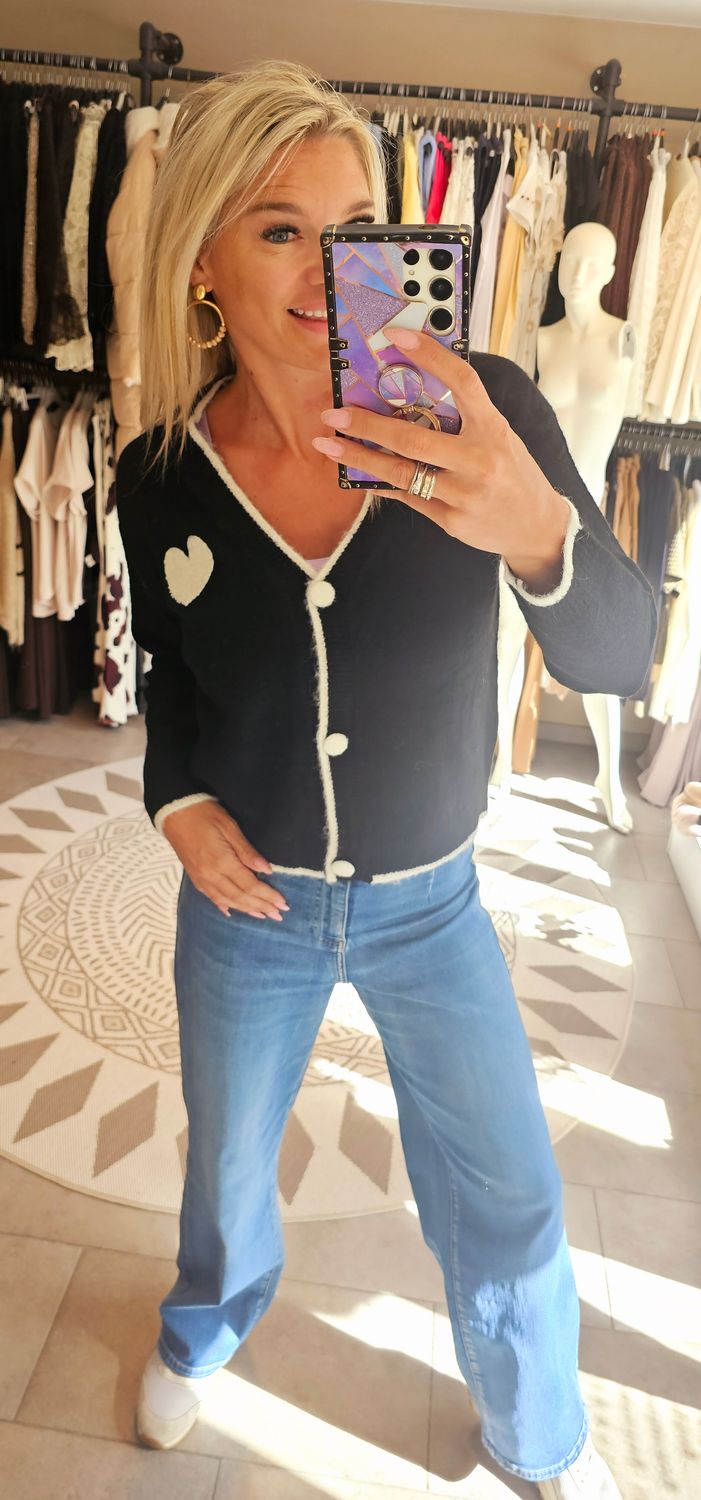 Gilet hart - zwart