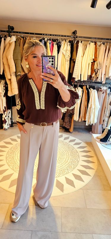 Blouse Soetkin - Bruin / beige