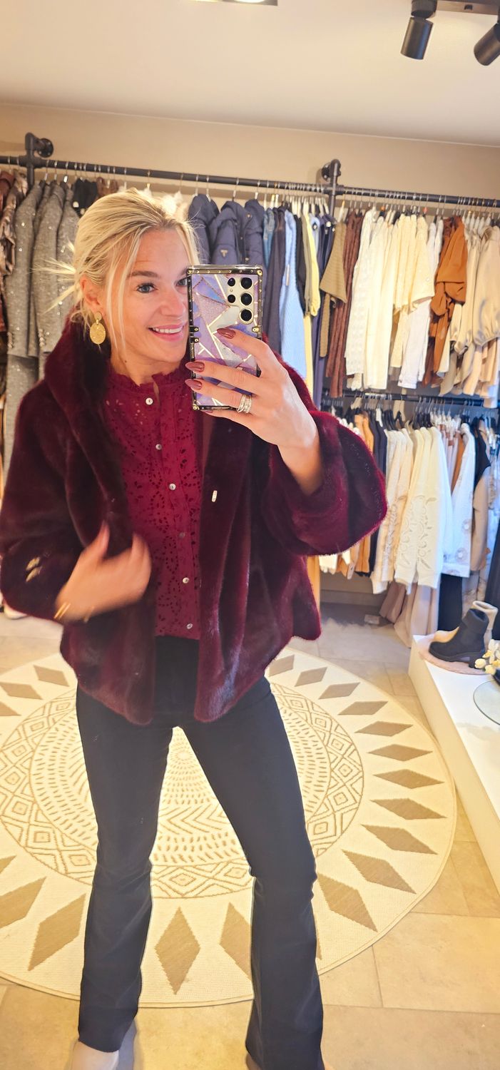 Faux fur jacket