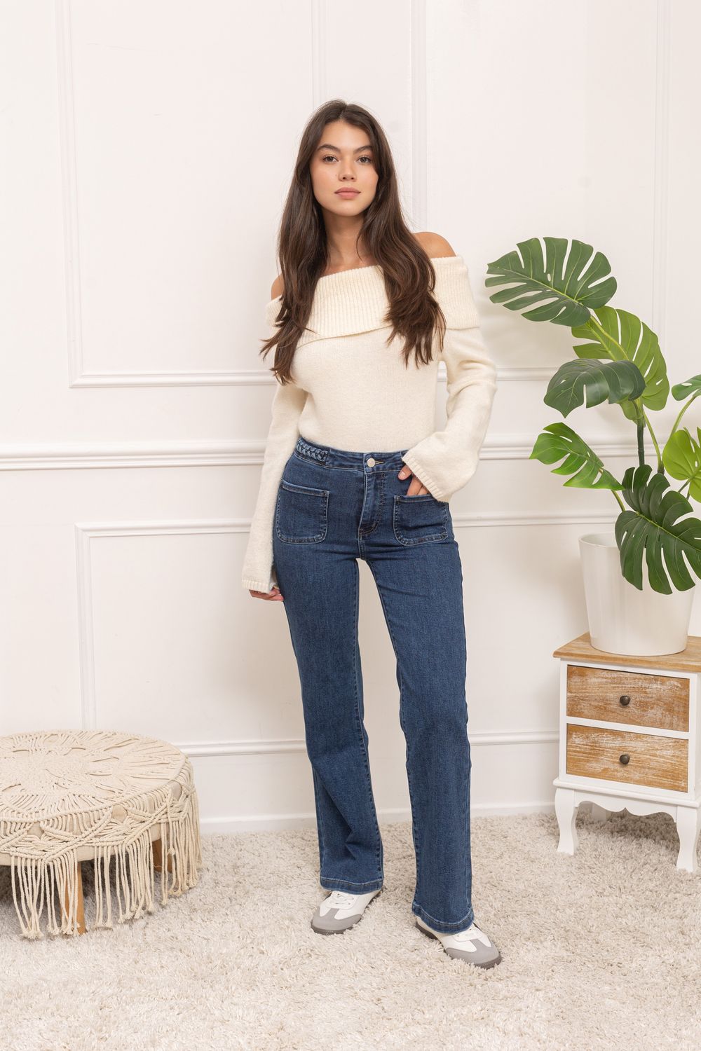 Folyrose - Wide leg - blue