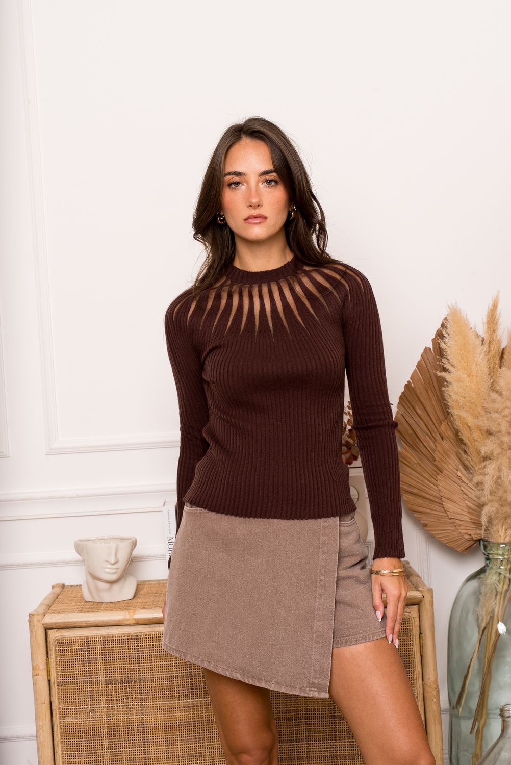 Longsleeve Melissa - bruin