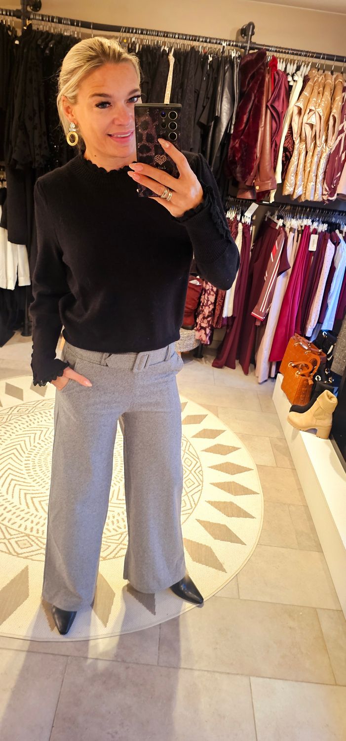 Palazzo flannel look - Grijs