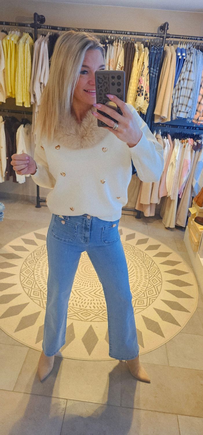 Pull Amy pels kan eraf - Beige