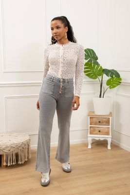 Folyrose - Wide leg pockets - Knopen