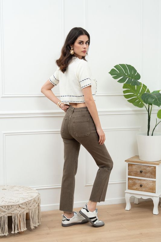 Folyrose -Flared jeans - Bruin