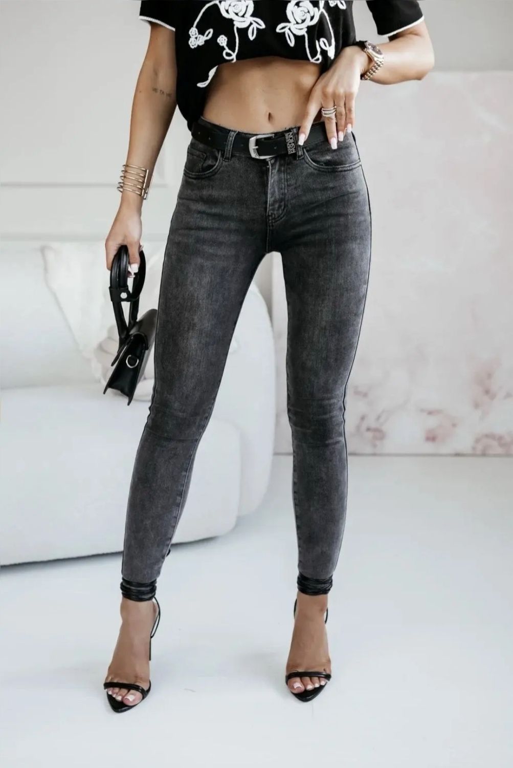 Estee Brown - Skinny jeans dark Grey