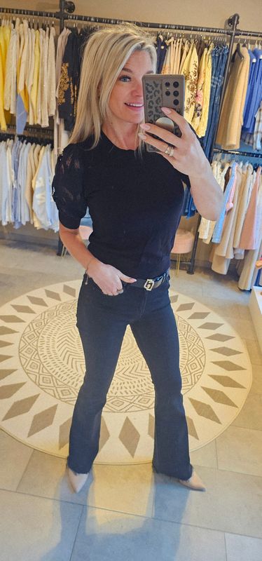 Top Lies kant - Zwart