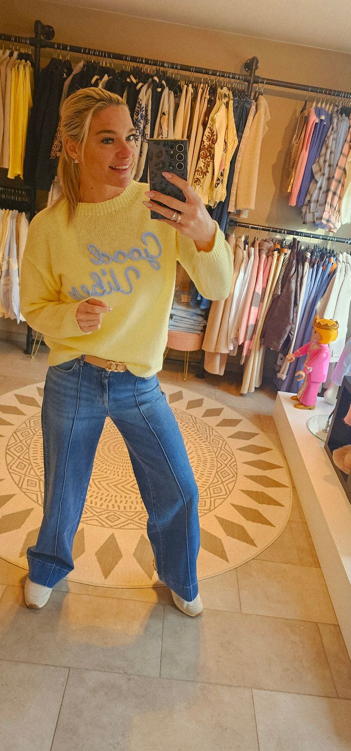 Pull Good vibes - Geel