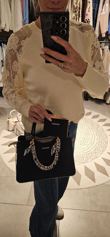 Handtas met ketting+ geldbeugel