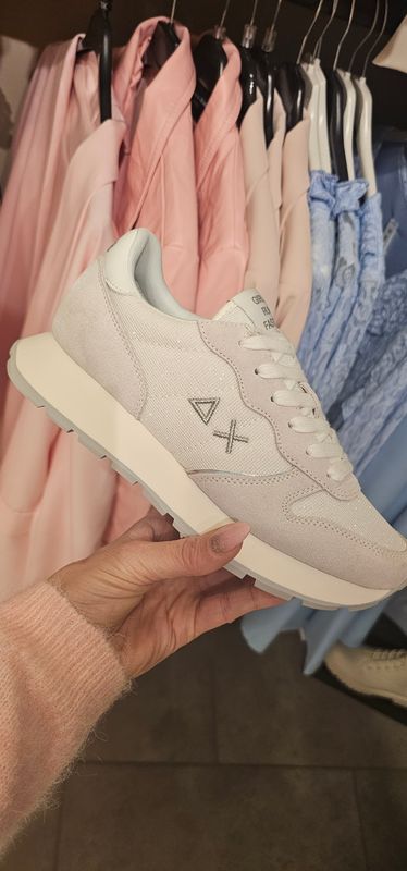 Sun 68 - glitter textile Bianco