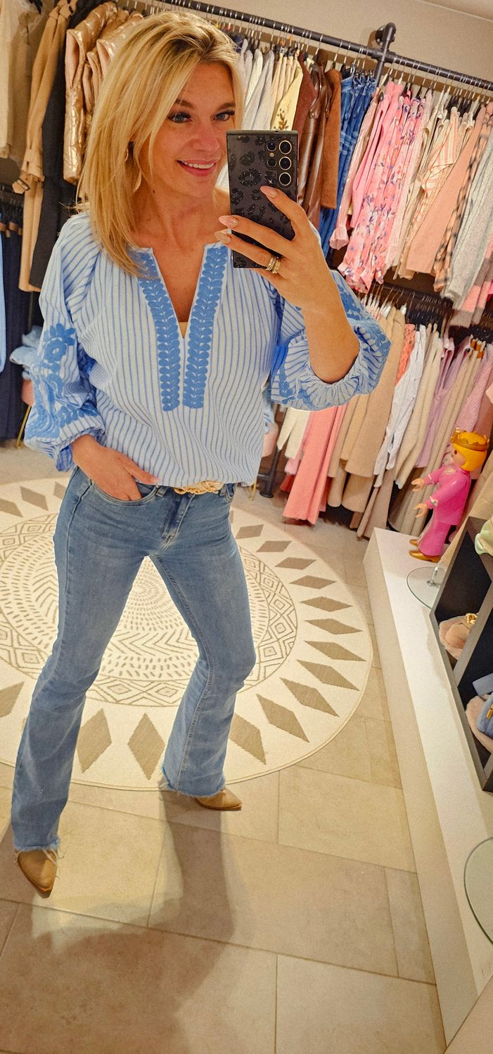 Blouse Elise - L blue