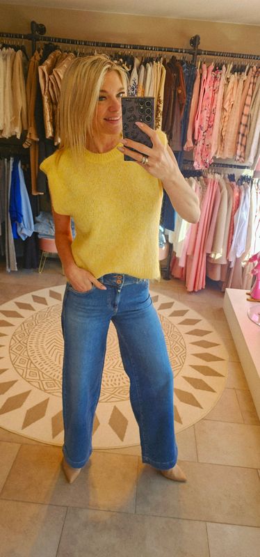 Debardeur Lieve geel