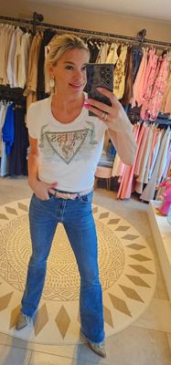 Guess t shirt strass - mint