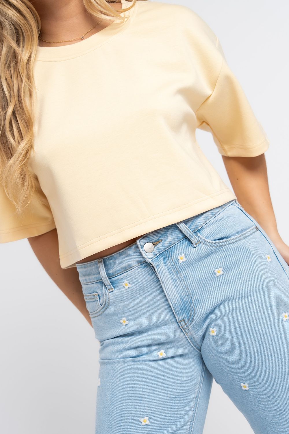 Redial traight jeans - Flowers