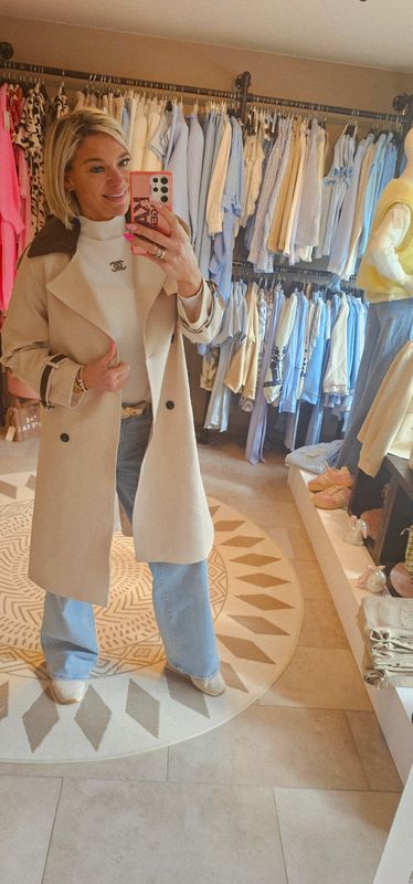 Mantel Latoya ( lederlook kan eraf)