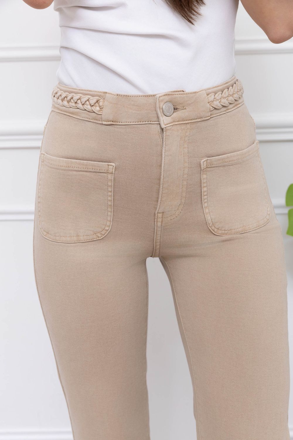 Folyrose wide leg - Beige