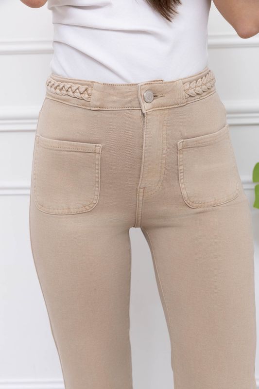 Folyrose wide leg - Beige