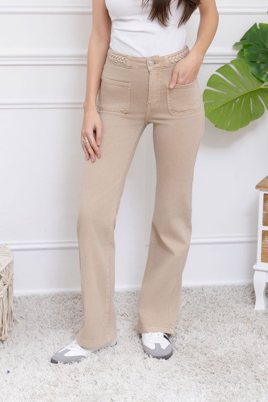 Folyrose wide leg - Nude