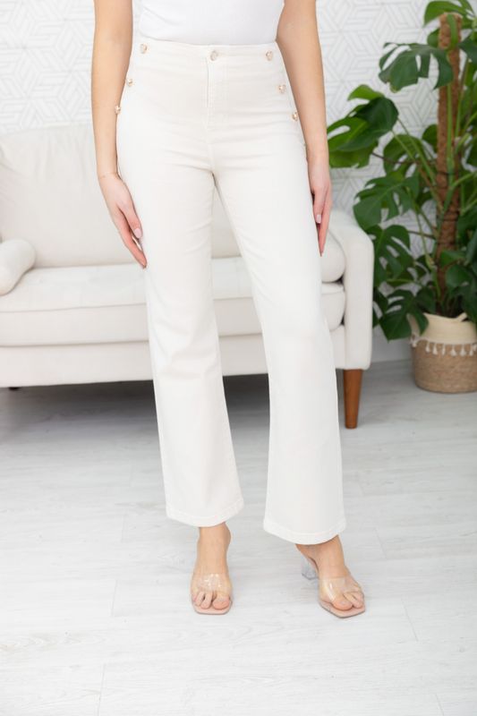 Folyrose wide leg - beige