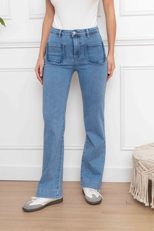 Folyrose wide leg - blue