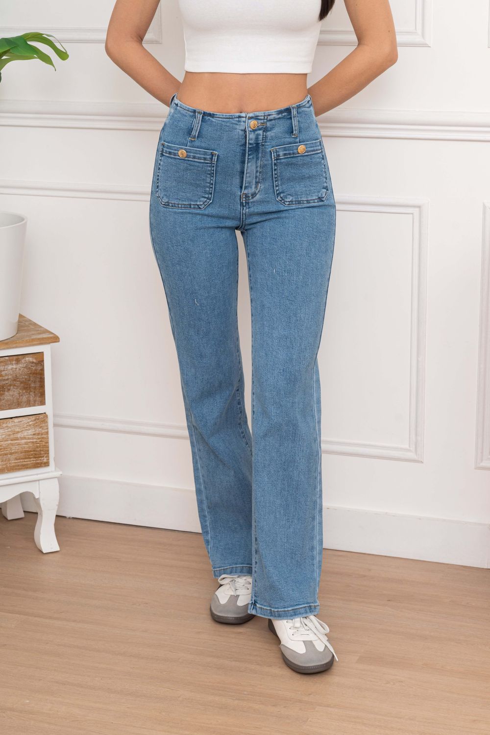 Folyrose wide leg - Bleu