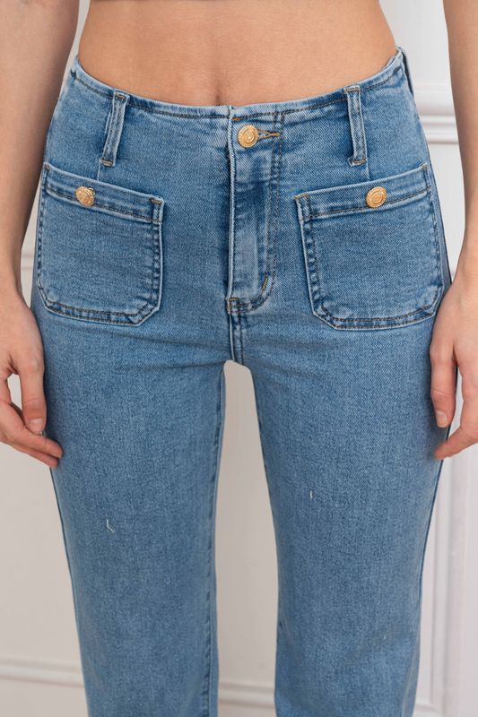 Folyrose wide leg - Bleu