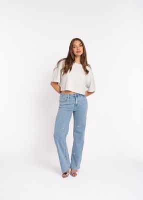 Redial straight jeans - strass