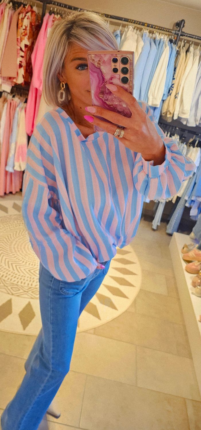 Sweater Wally - roos/ blauw