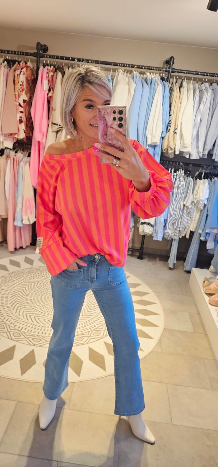 Sweater Wally - fushia / oranje