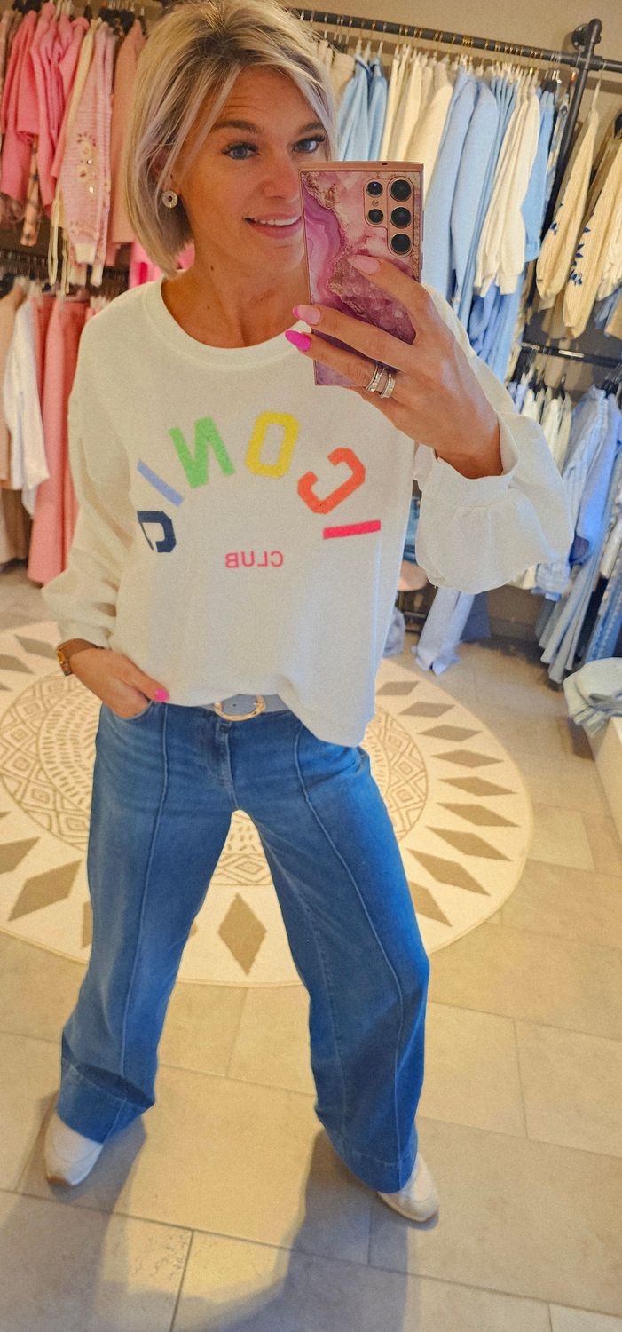 Sweater Iconic club - wit