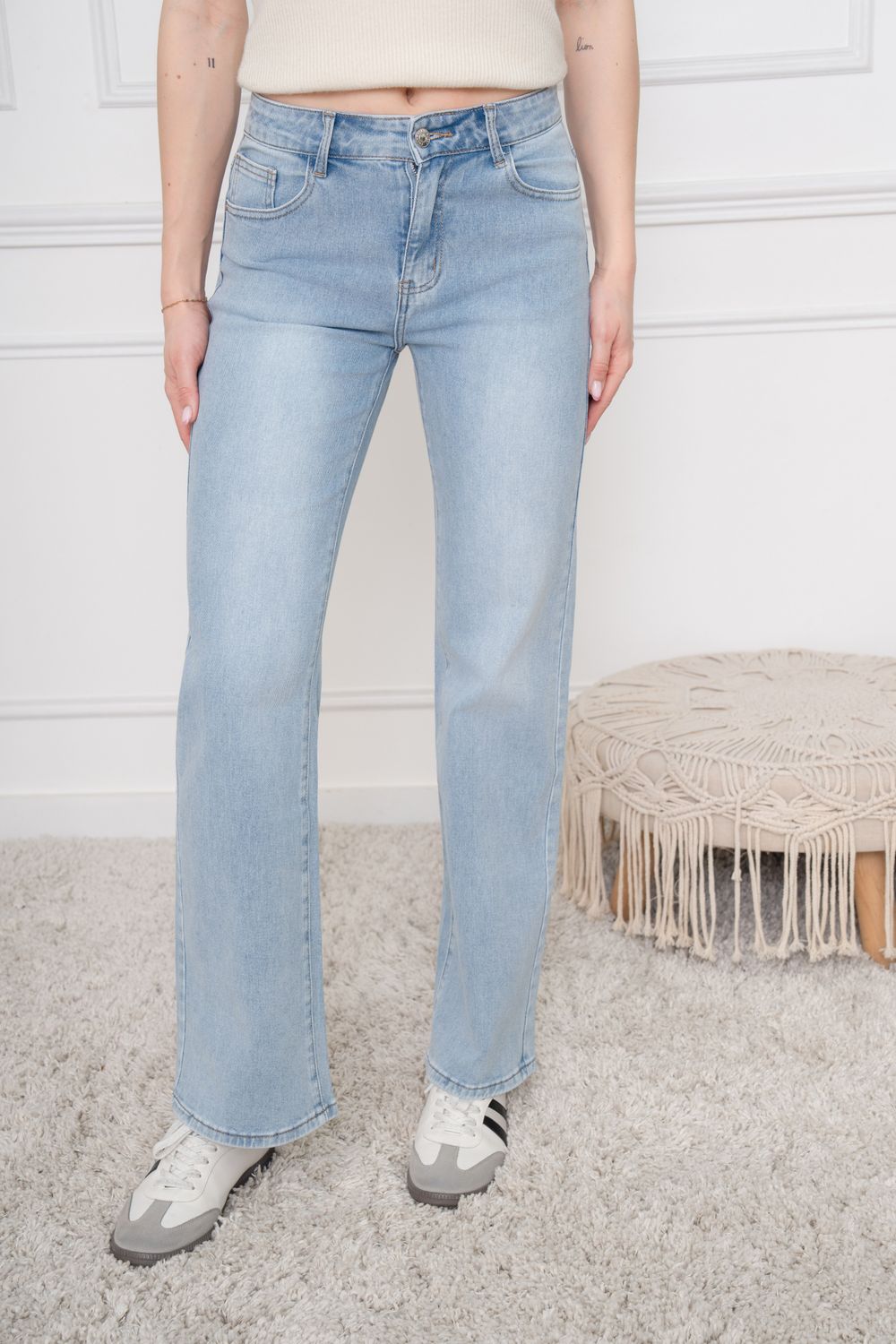 Folyrose straight jeans Strass