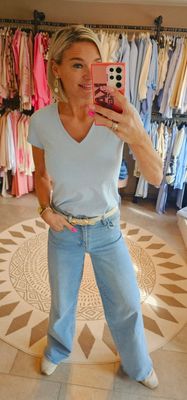 Basic t- shirt blauw