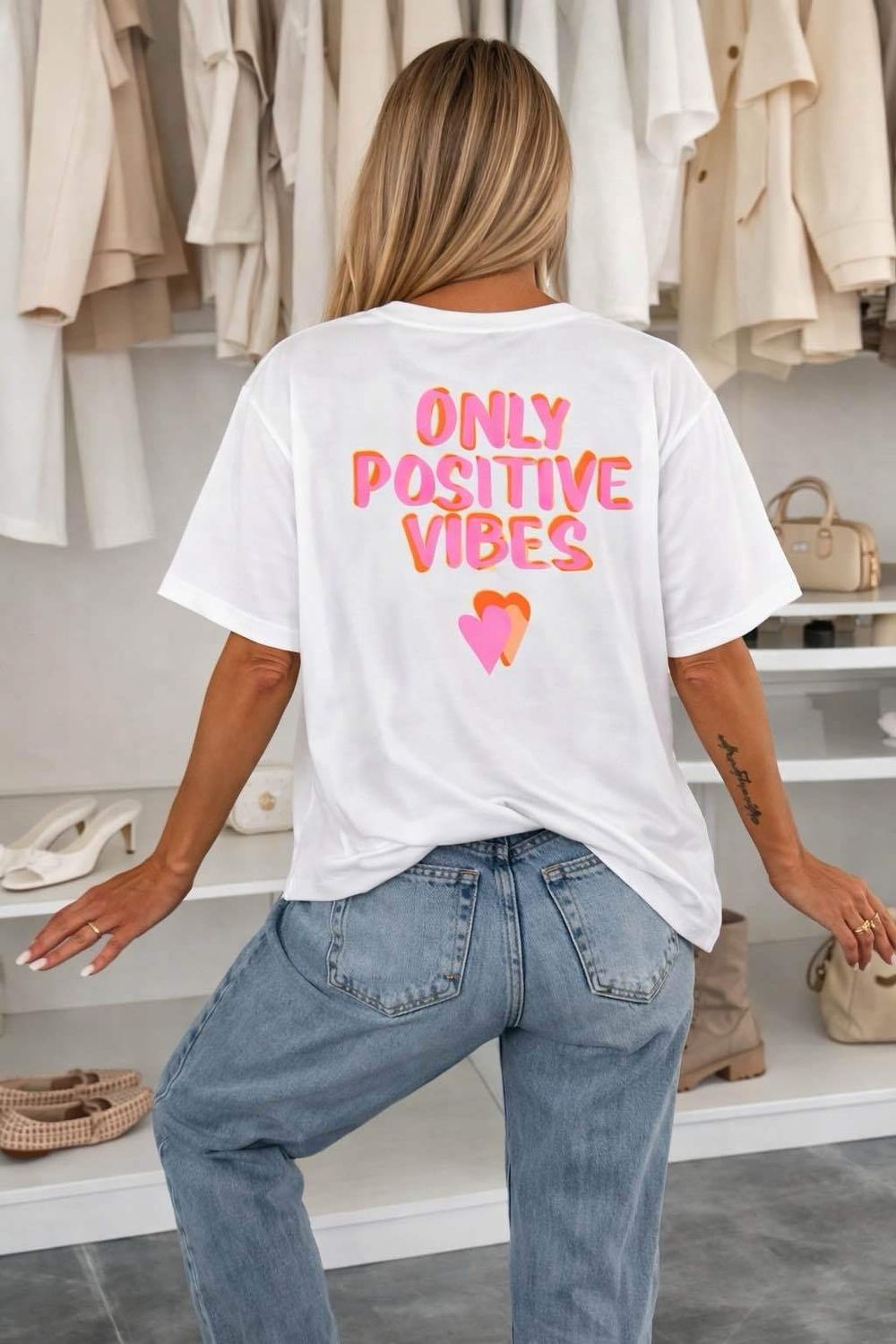 T-shirt only positive vibes
