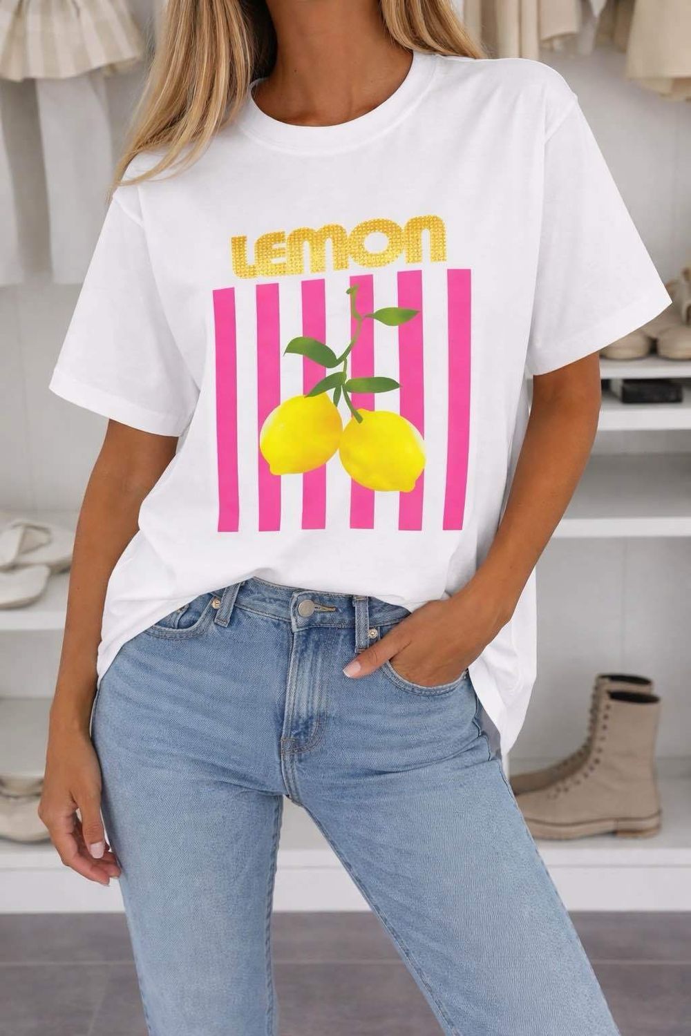 T-shirt Lemon - Fushia