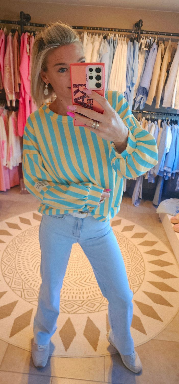 Sweater Wally - geel/ mint