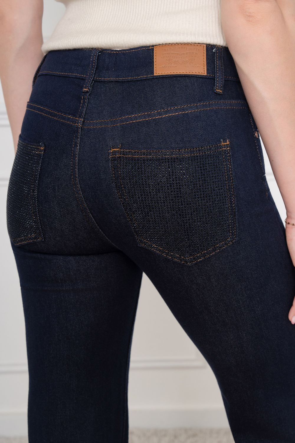 Folyrose straight jeans Strass Brut kleur