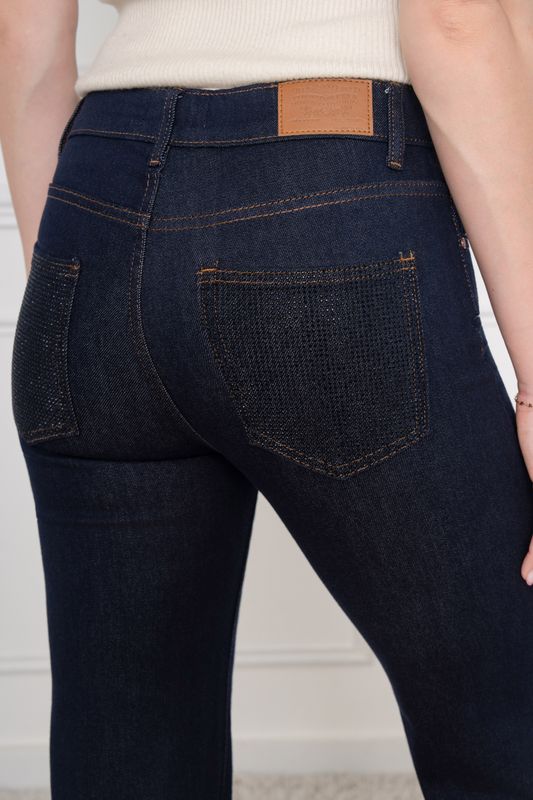 Folyrose straight jeans Strass Brut kleur