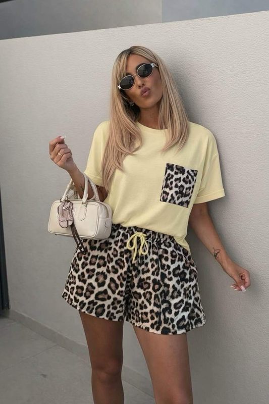 Set broek en t-shirt tijger - Geel