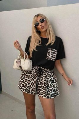 Set broek en t-shirt tijger - Zwart