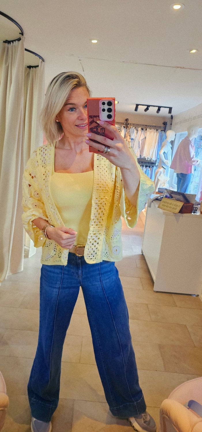 Cardigan Elien - Geel