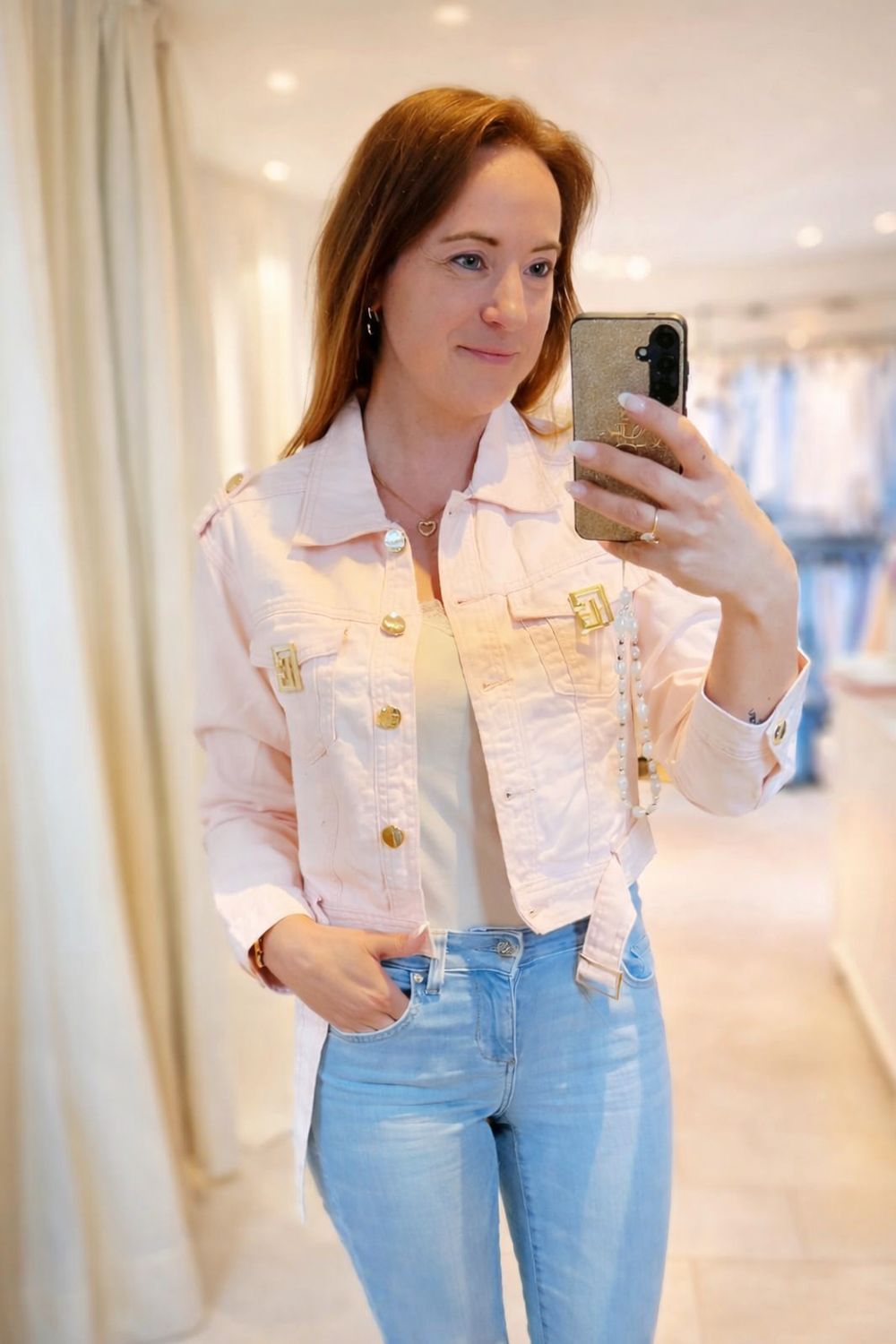 Jeans jas Sunny - Roos