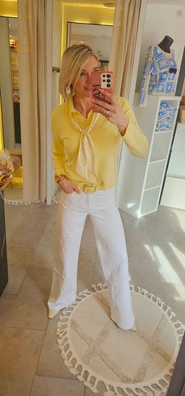 Pull Sanne + sjaal Geel