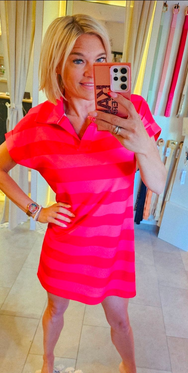 Kleed Dally sweaterstof Fushia/ Roos