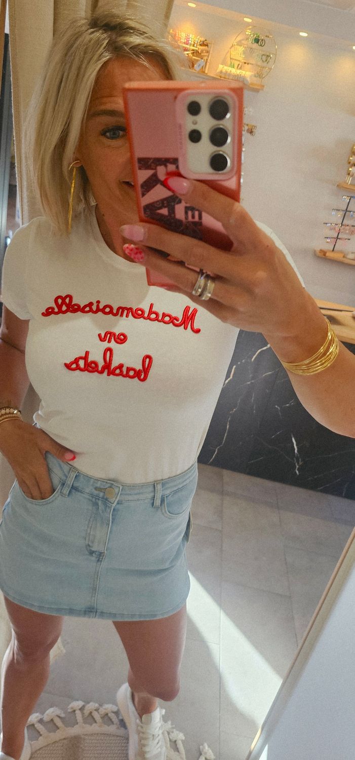 T-shirt Mademoiselle - Rood