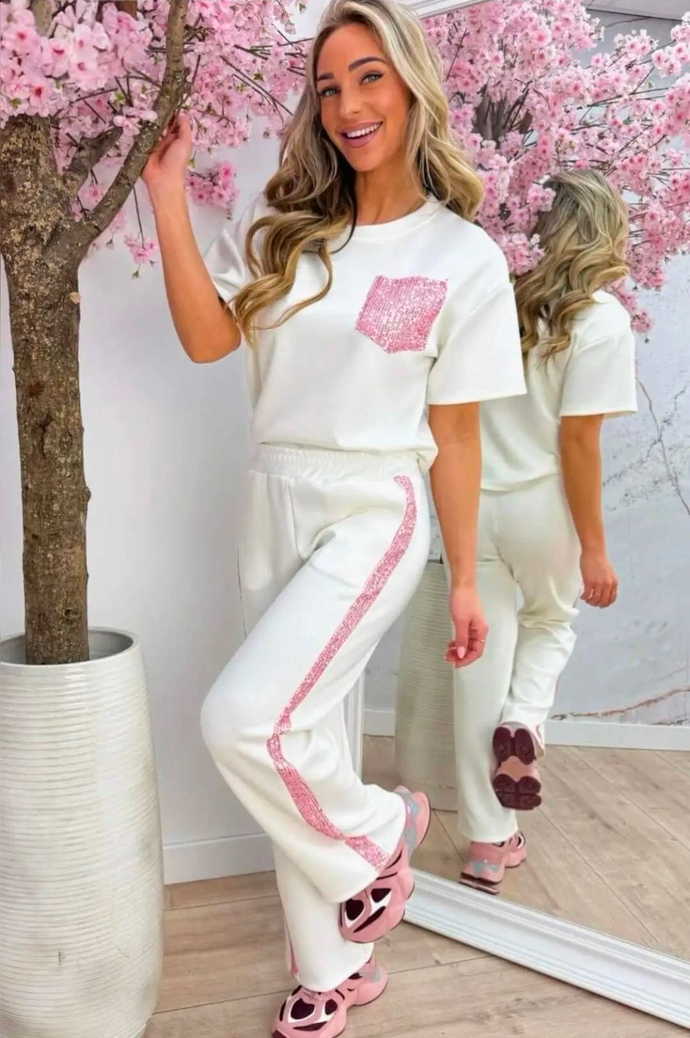 Homewear glitter - Wit