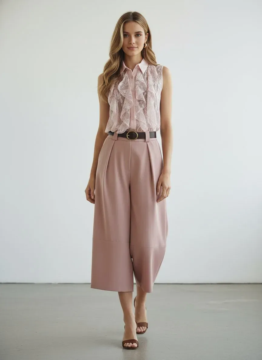 Balloon broek 7/8 model met riem