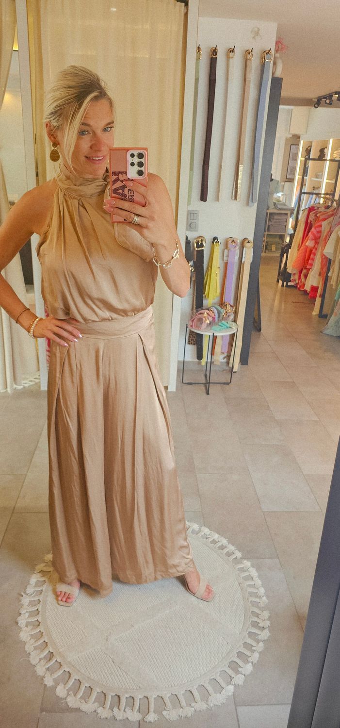 RMC 56180 TAUPE ballon blouse